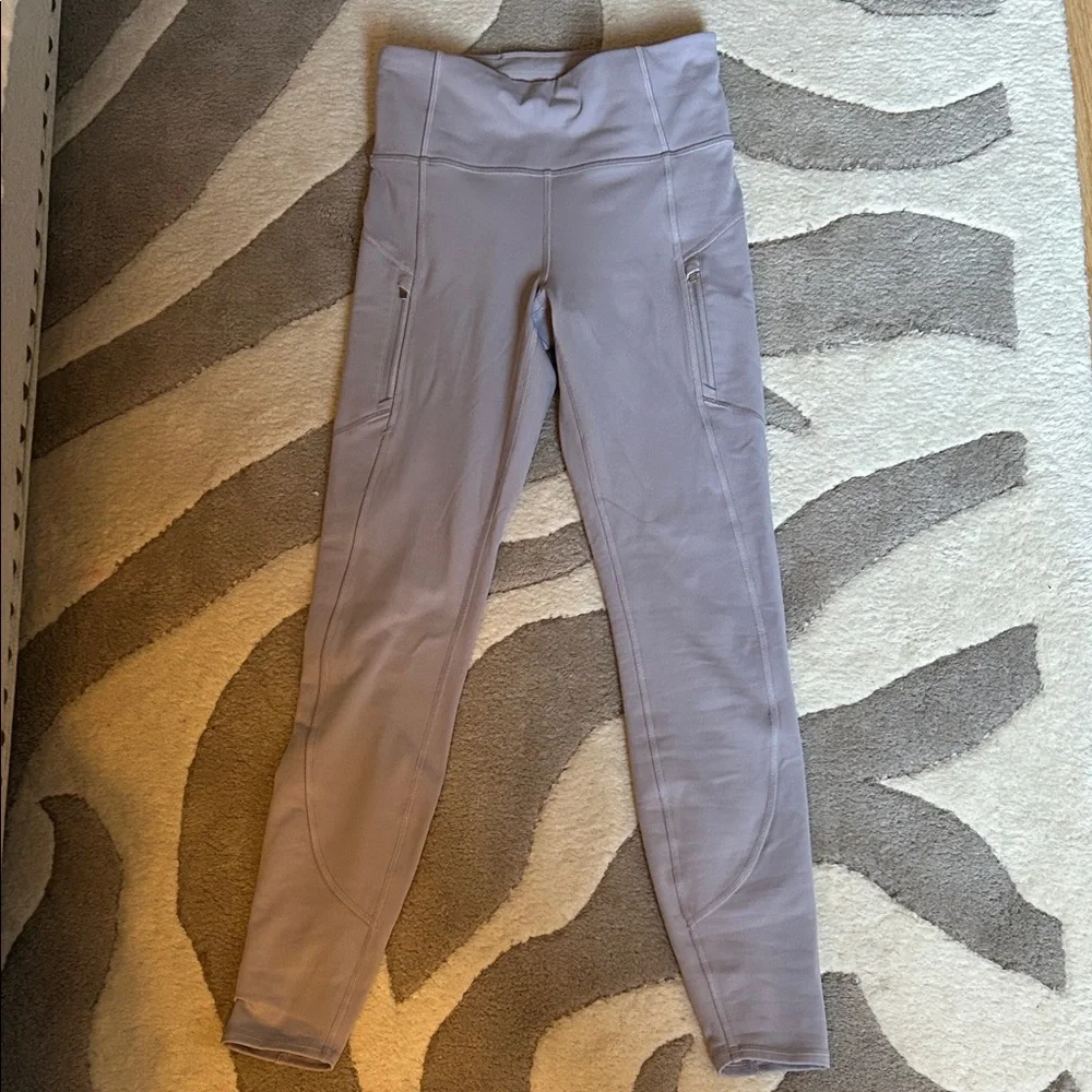 Athleta Light Gray Rainier Tights - Picture 1 of 4